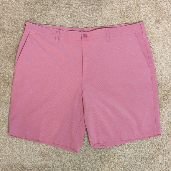 PGA Tour Perry Ellis Pink Flat Front Moisture Wicking UPF 50 Men's Shorts 42 - Picture 2 of 14
